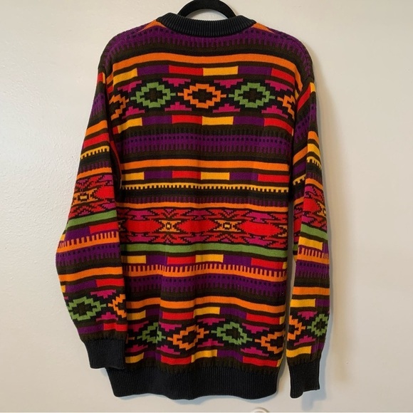 United Colors of Benetton Mens Southwest Aztec sweater EUC - Picture 6 of 6